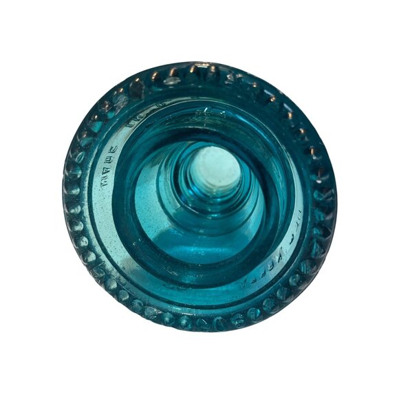 Vintage Set of 2 Hemingray 42 Aqua Blue Glass Insulator USA Primitive - Picture 7 of 10